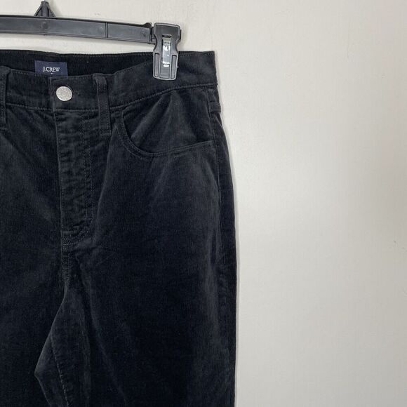 J.CREW Corduroy Pants Women 28 Full-Length Straight NEW Black Stretch BT006 - Picture 2 of 14